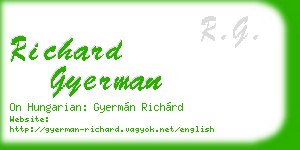 richard gyerman business card