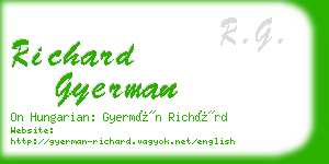 richard gyerman business card